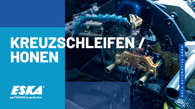 Nahaufnahme des Schleifverfahrens Honen