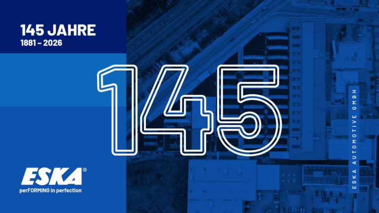 145 jähriges Jubiläum ESKA Automotive, Blick auf das Firmengebäude von oben