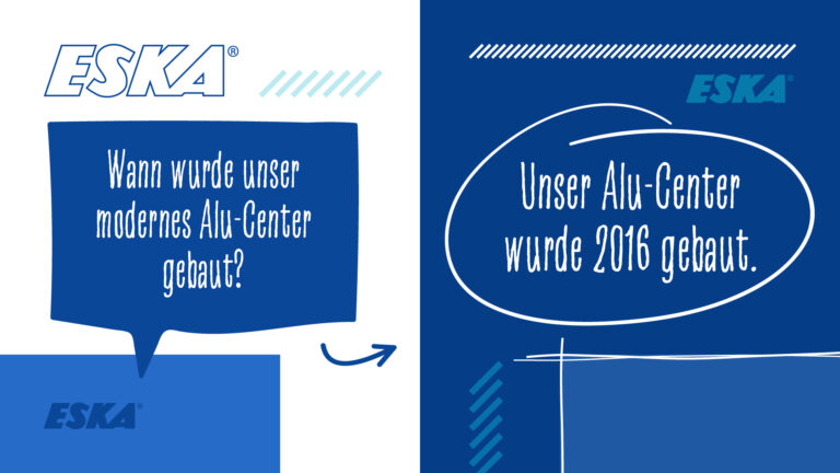ESKA Wissenscheck, Frage: Wann wurde das moderne Alu-Center gebaut, Antwort: 2016