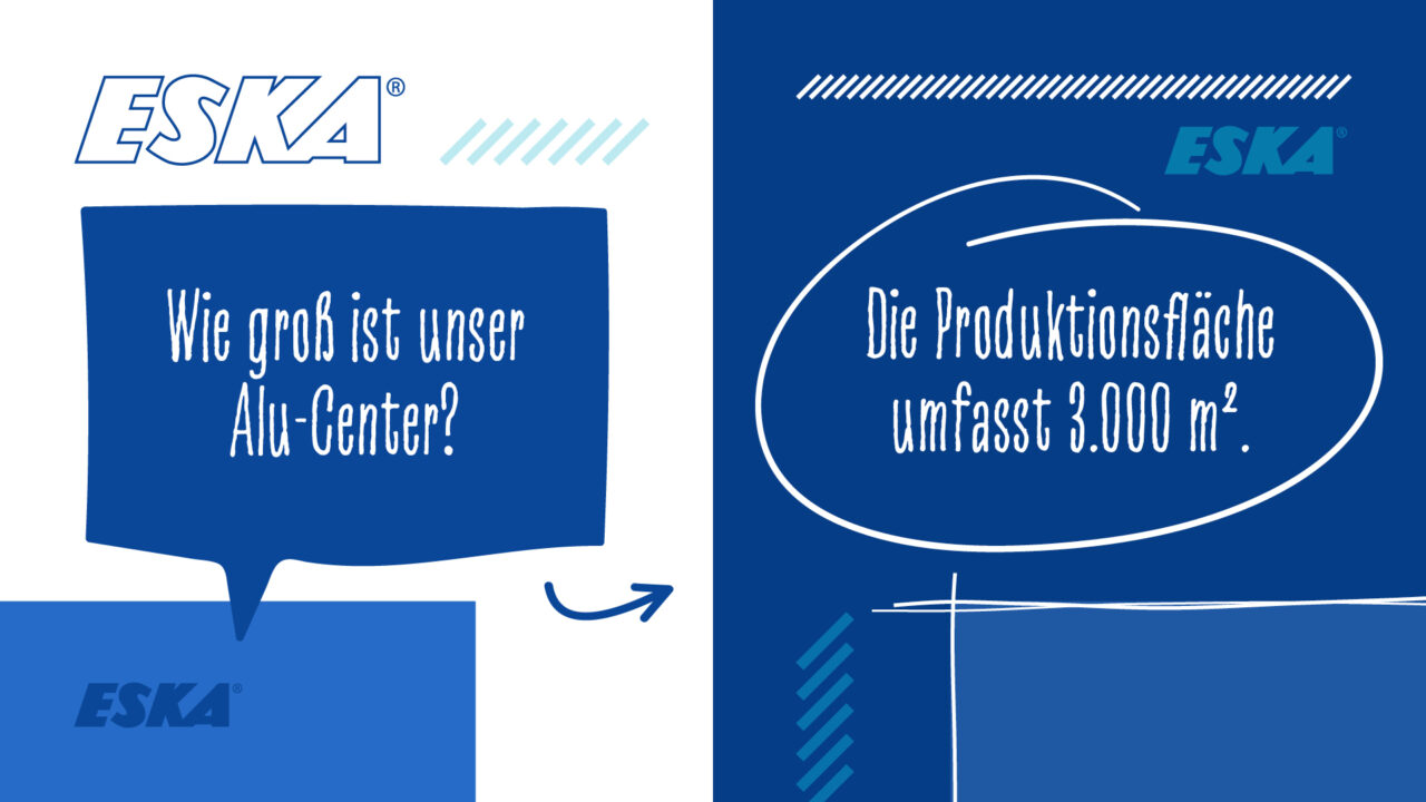 ESKA Quiz. Frage: Wie groß ist unser Alu-Center